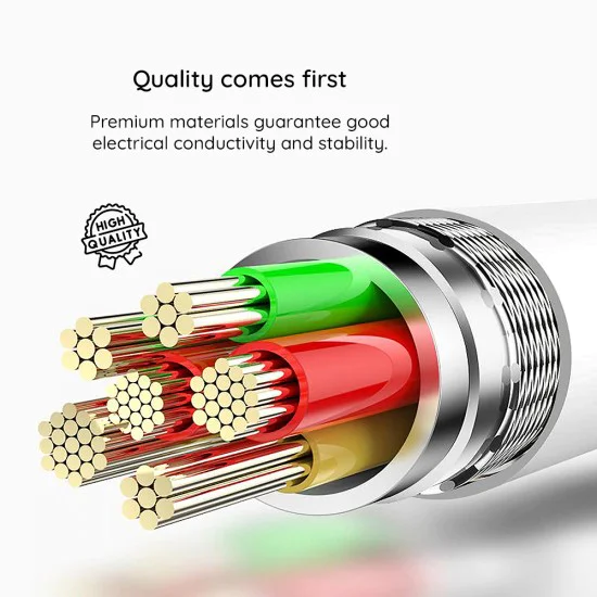 Кабел за данни с USB конектори, Type-C 60W, 1m - Lito (LD03) - Бял