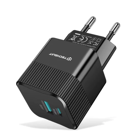 Зарядно Priza GaN, USB, Type-C, 25W - (CHPD216) - Черно