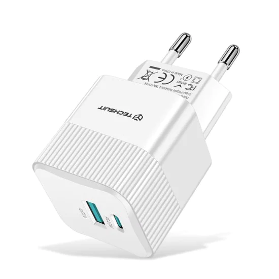 Зарядно Priza GaN, USB, Type-C, 25W - (CHPD216) - Бяло