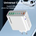 Зарядно устройство Priza 4 x USB, 4 X Type-C, бързо зареждане, 65 W - (CHPD224) - бяло