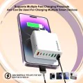 Зарядно устройство Priza 4 x USB, 4 X Type-C, бързо зареждане, 65 W - (CHPD224) - бяло