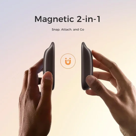 Нагреватели за ръце, Type-C, IP45, магнитни, с каишка, 2x 3000mAh - Ocoopa (UT3061-BK) - черни