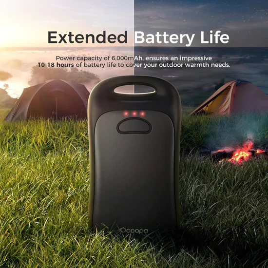 Нагреватели за ръце, Type-C, IP45, магнитни, с каишка, 2x 3000mAh - Ocoopa (UT3061-BK) - черни
