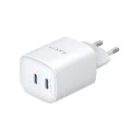 Havit - Зарядно за стена (UC45W EU) - GaN, 2 x Type-C, PD45W, ABS, PC - Бяло