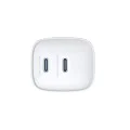 Havit - Зарядно за стена (UC45W EU) - GaN, 2 x Type-C, PD45W, ABS, PC - Бяло