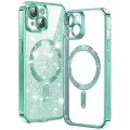 Калъф за iPhone 15 Plus - Luxury Glitter MagSafe - Светло зелен