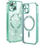 Калъф за iPhone 15 Plus - Luxury Glitter MagSafe - Светло зелен