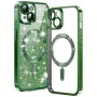 Калъф за iPhone 15 Plus - Luxury Glitter MagSafe - Deep Green