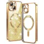Калъф за iPhone 14 Plus - Luxury Glitter MagSafe - Златен