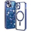 Калъф за iPhone 14 Plus - Luxury Glitter MagSafe - Deep Blue