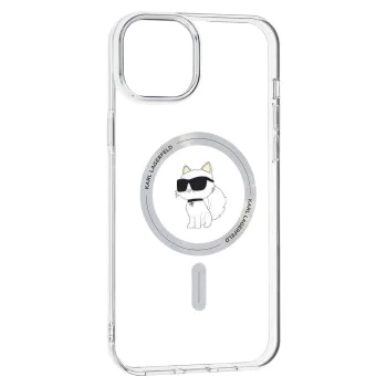 Калъф за iPhone 15 Plus - Karl Lagerfeld IML MagSafe (KLHMP15MHFCCCCNOT) - Choupette