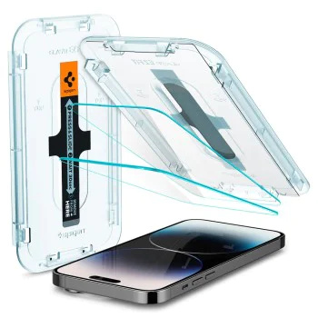 Протектор за iPhone 14 Pro (комплект 2) - Spigen Glas.tR EZ FIT - Clear