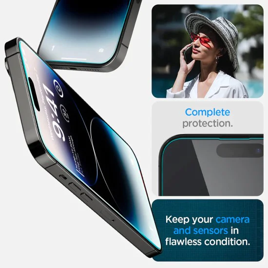 Протектор за iPhone 14 Pro (комплект 2) - Spigen Glas.tR EZ FIT - Clear