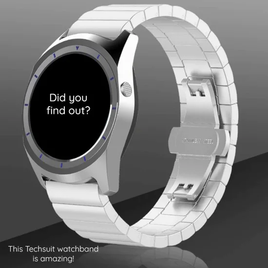 Каишка за часовник за Apple Watch 1/2/3/3/4/4/5/5/5/6/6/7/8/7/8/9/10/SE/SE/SE 2/Ultra/Ultra 2 (42/44/45/46/49 мм) - Каишка за часовник (W012) - Сребро