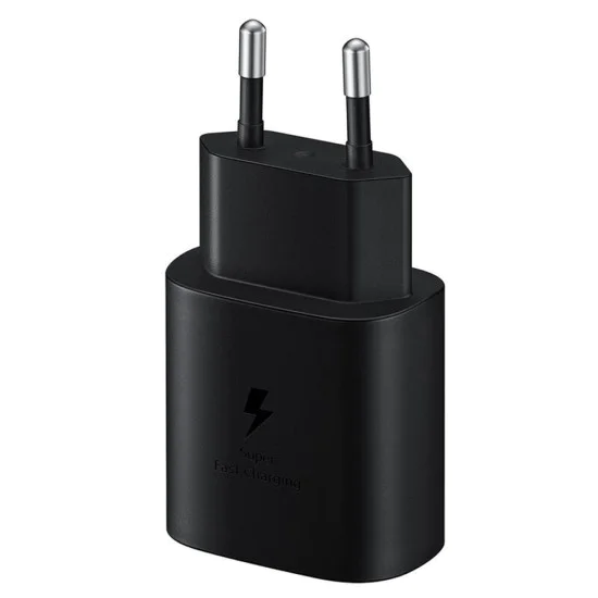 Samsung - Оригинално зарядно за стена (EP-TA800NBEGEU) - Бързо зареждане тип C, PD 25W - Черно (блистерна опаковка)
