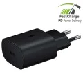 Samsung - Оригинално зарядно за стена (EP-TA800NBEGEU) - Бързо зареждане тип C, PD 25W - Черно (блистерна опаковка)