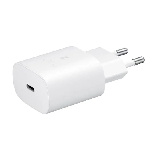 Зарядно устройство за бързо зареждане Priza, PD 25W - Samsung (EP-TA800NWEGEU) - бяло (блистерна опаковка)