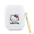 Калъф за Apple AirPods 1 / AirPods 2 - Hello Kitty Silicone 3D Kitty Head (HKA23DKHSH) - Бял