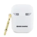 Калъф за Apple AirPods 1 / AirPods 2 - Hello Kitty Silicone 3D Kitty Head (HKA23DKHSH) - Бял