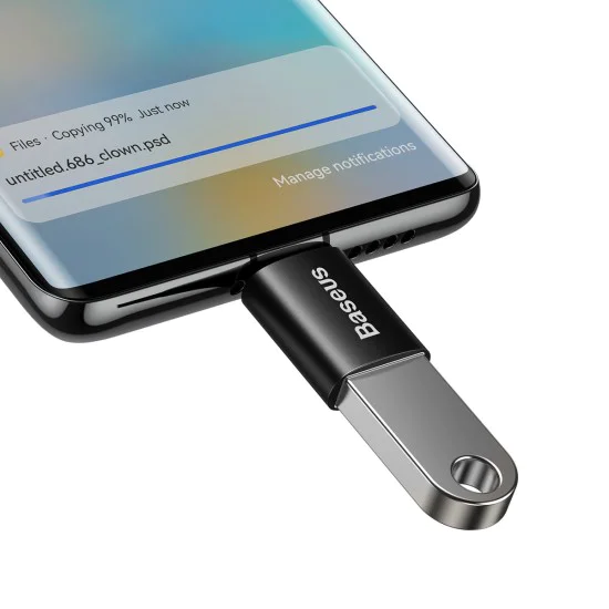 Адаптер OTG Type-C към USB 3.1 - Baseus Ingenuity Series (ZJJJQ000001) - черен