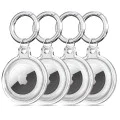 Калъф за AirTag – Techsuit (4 пакета) Сигурен държач Силиконов (CT15) – Прозрачен