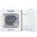 Калъф за Apple AirPods 4 - Guess Silicone W/4G Charm (GUA4LECG4K) - черен