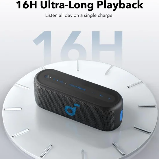 Водоустойчив преносим високоговорител IPX7, True Wireless Stereo, 20W - Anker Soundcore Select 2S (A3171011) - черен