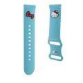 Каишка за Samsung Watch (46mm)/Watch 3, Huawei Watch GT 2/GT 3 (46mm) - Hello Kitty Strap Silicone Kitty Head (HKUWWLSCHBLB) - Син
