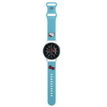 Каишка за Samsung Watch (46mm)/Watch 3, Huawei Watch GT 2/GT 3 (46mm) - Hello Kitty Strap Silicone Kitty Head (HKUWWLSCHBLB) - Син
