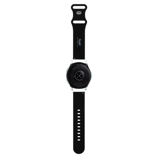 Каишка за Samsung Watch (46mm)/Watch 3, Huawei Watch GT 2/GT 3 (46mm) - Hello Kitty Strap Silicone Kitty Head (HKUWWLSCHBLK) - Черен