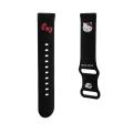 Каишка за Samsung Watch (46mm)/Watch 3, Huawei Watch GT 2/GT 3 (46mm) - Hello Kitty Strap Silicone Kitty Head (HKUWWLSCHBLK) - Черен