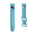 Каишка за Samsung Watch 4/5, Huawei Watch GT 3 (42mm)/GT 3 Pro (43mm) - Hello Kitty Strap Silicone Kitty Head (HKUWMSCHBLB) - Blue
