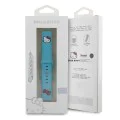 Каишка за Samsung Watch 4/5, Huawei Watch GT 3 (42mm)/GT 3 Pro (43mm) - Hello Kitty Strap Silicone Kitty Head (HKUWMSCHBLB) - Blue