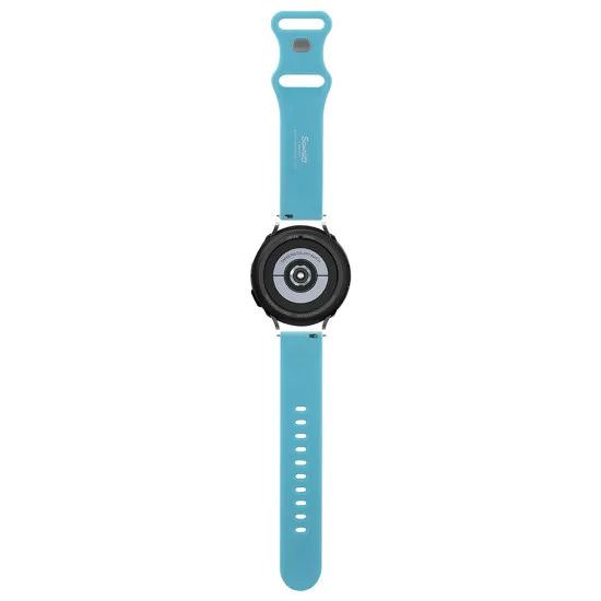 Каишка за Samsung Watch 4/5, Huawei Watch GT 3 (42mm)/GT 3 Pro (43mm) - Hello Kitty Strap Silicone Kitty Head (HKUWMSCHBLB) - Blue