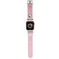 Каишка за Apple Watch 1/2/3/3/4/4/5/5/6/6/7/8/7/8/9/9/10/10/SE/SE 2 (38/40/41) /42mm) - Hello Kitty Strap Leather Kitty Head (HKAWMPMPGKHP) - Pink