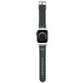 Каишка за Apple Watch 1/2/3/3/4/4/5/5/6/6/7/8/7/8/9/9/10/10/SE/SE 2 (38/40/41) /42mm) - Hello Kitty Strap Leather Kitty Head (HKAWMPMPGKKHK) - Черен