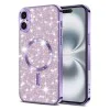 Калъф за iPhone 16 Plus - Луксозен блясък MagSafe - Светло лилав
