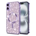 Калъф за iPhone 16 Plus - Луксозен блясък MagSafe - Светло лилав
