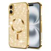 Калъф за iPhone 16 Plus - Luxury Glitter MagSafe - Златен