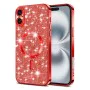 Калъф за iPhone 16 Plus - Luxury Glitter MagSafe - Червен