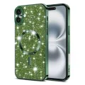 Калъф за iPhone 16 Plus - Luxury Glitter MagSafe - Deep Green