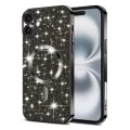 Калъф за iPhone 16 Plus - Luxury Glitter MagSafe - Черен