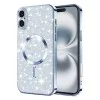 Калъф за iPhone 16 - Luxury Glitter MagSafe - Light Blue