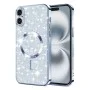 Калъф за iPhone 16 - Luxury Glitter MagSafe - Light Blue