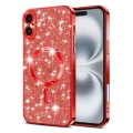 Калъф за iPhone 16 - Luxury Glitter MagSafe - Червен