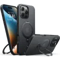 Калъф за iPhone 16 Pro - Torras Ostand Spin Series - черен