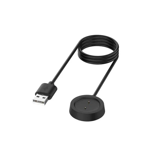 Techsuit - Кабел за безжично зареждане на SmartWatch (THA1) - за Amazfit T-Rex / GTR 42mm / GTR 47mm / GTS - черен