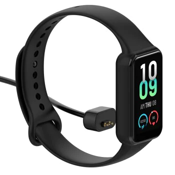 Techsuit - Кабел за безжично зареждане на SmartWatch (THA5) - за Amazfit Band 7 - Черен