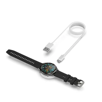 Techsuit - Безжичен кабел за зареждане на SmartWatch (THC3) - за Huawei Watch GT/GT2/Honor Watch GS3i, USB, 3.5W - Бял