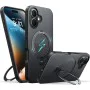 Калъф за iPhone 16 - Torras Ostand Spin Series - черен